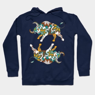 Paisley Oxen (Green Palette) Hoodie